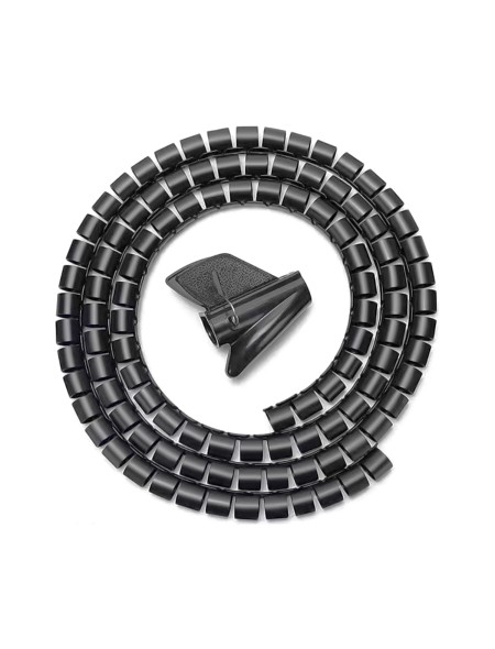 ÷ Aisens organizador de cable en espiral 25mm, negro, 1.0m